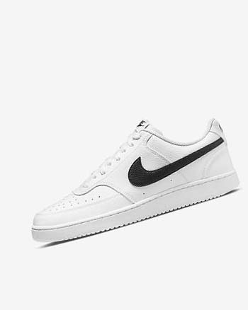Nike Court Vision Low Next Nature Blancos Blancos Negros | MX 5185